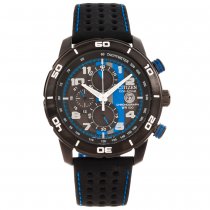 Buy Citizen Men's 'Eco-Drive' Primo Black/ Blue Chronograph Watch from Citizen