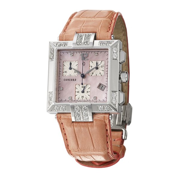 Buy Concord La Scala Steel Women's Quartz Watch with Leather Strap from