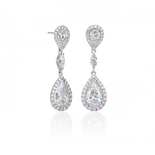 Buy Diamond Edwardian Style Drop Earrings from